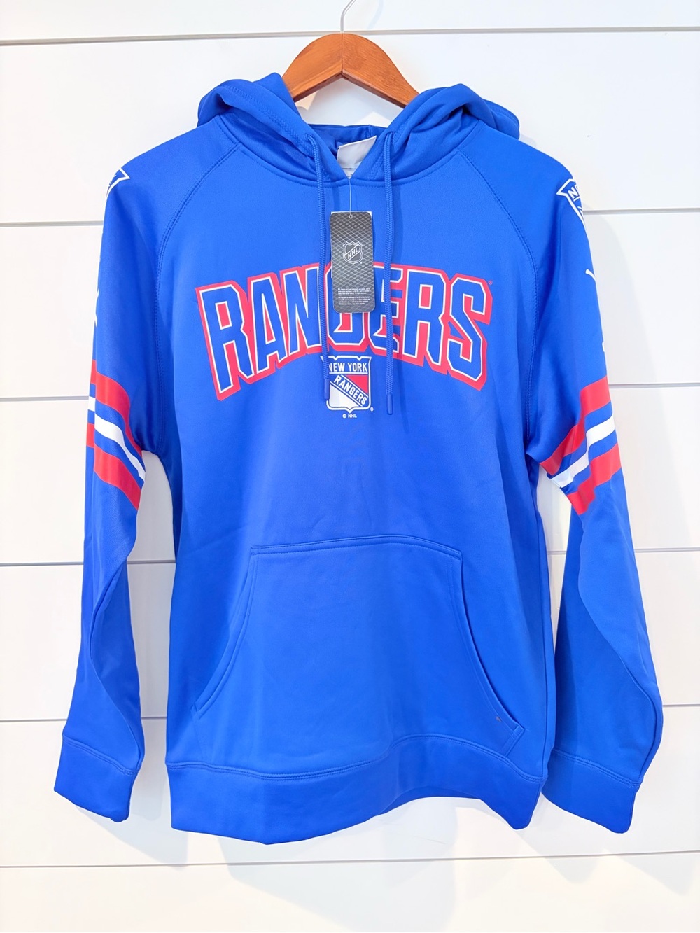 NHL New York Rangers Blue Hoodie S Hockeycore Sporty Streetwear Athleisure